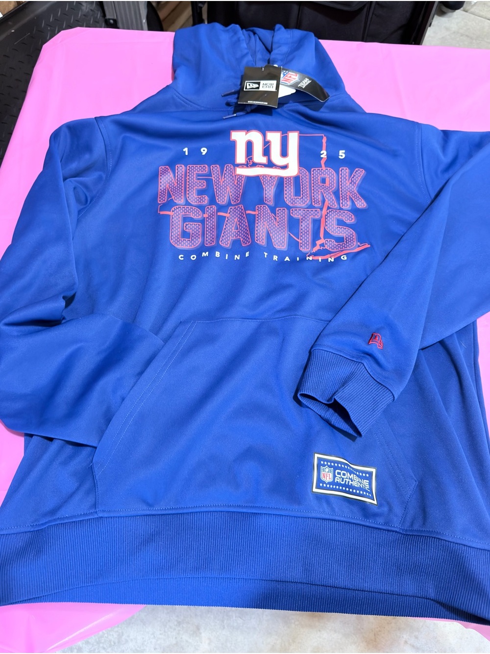 New York Giants Blue Pullover Hoodie - Official NFL Gear Men’s Large NWT